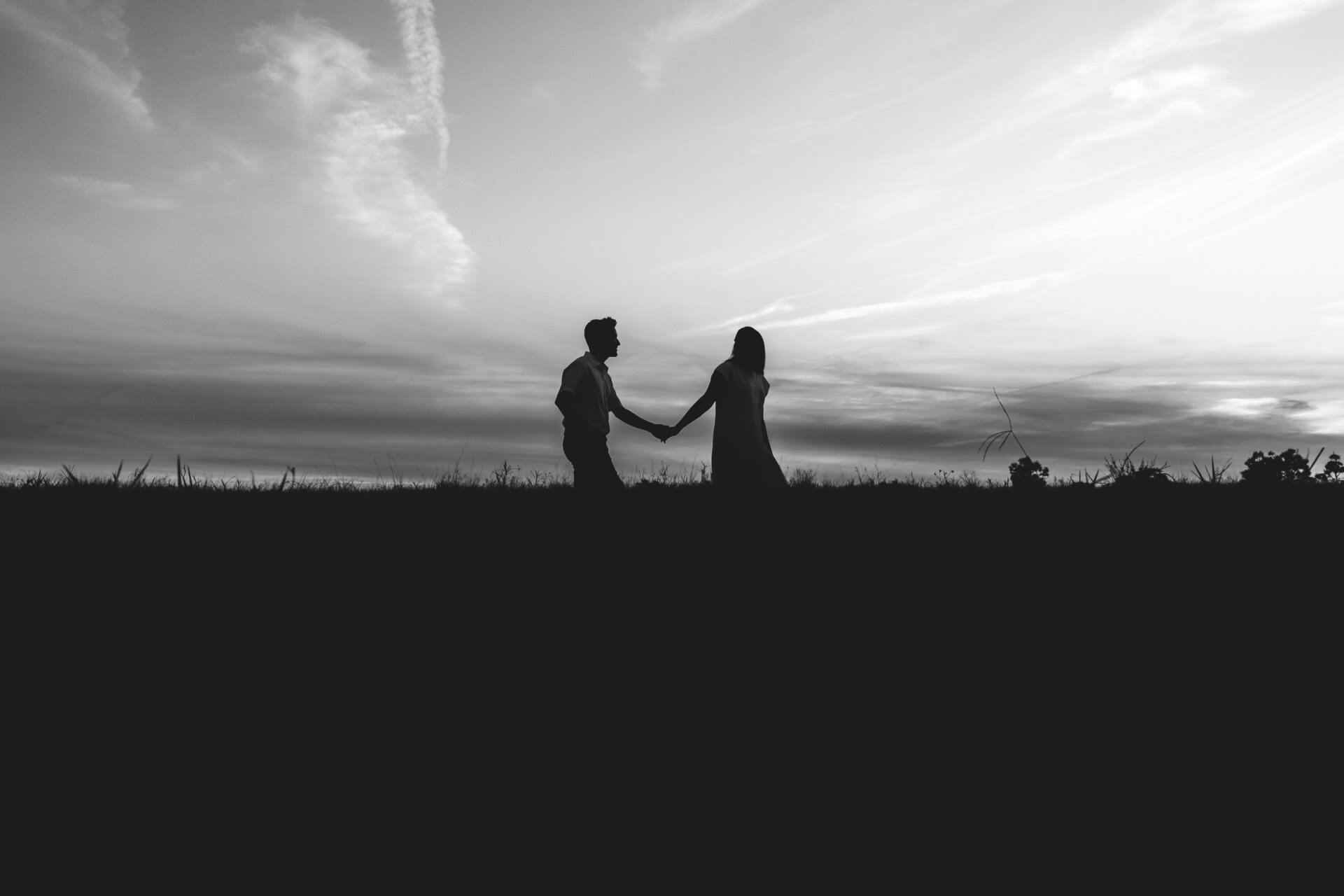 couple in black and white